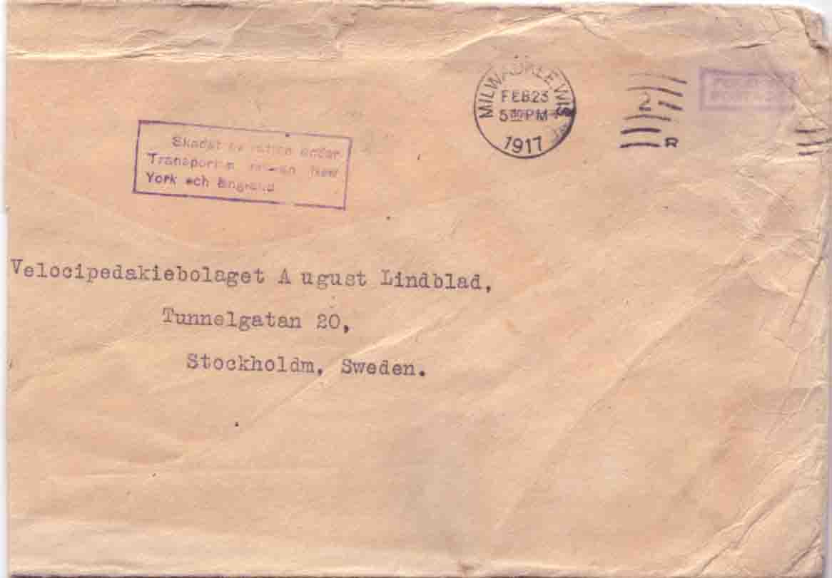 Vattenskadat brev från Norwegian