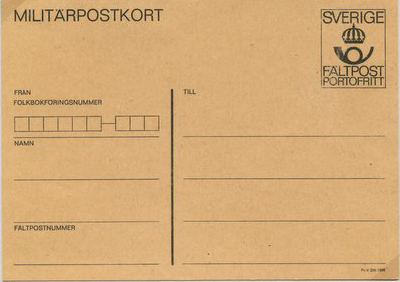 Militärpostkort MpK 1